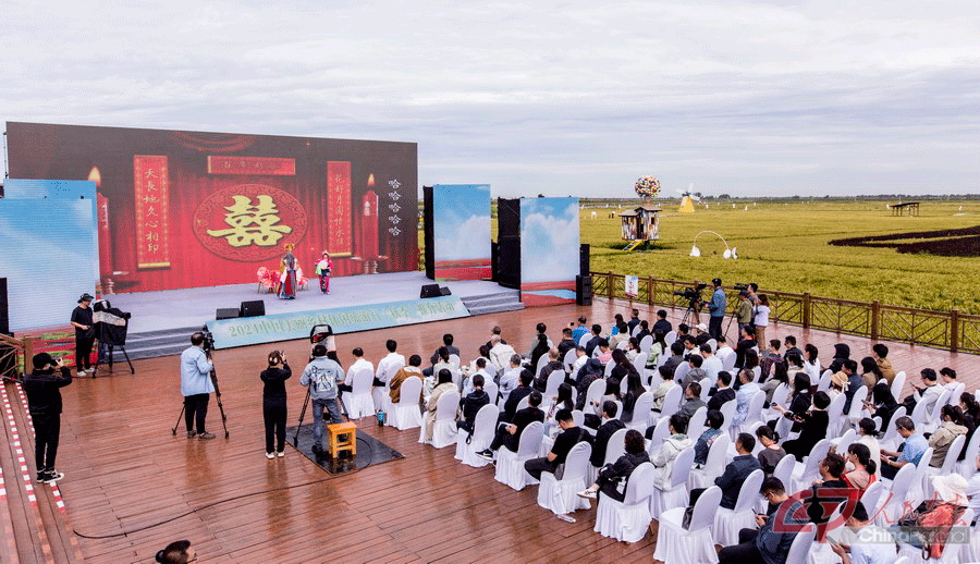 推介活動現(xiàn)場就坐落在稻田旁邊.JPG
